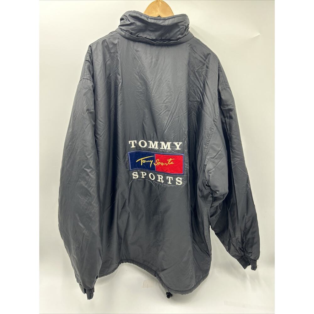 VTG 90s TOMMY HILFIGER BOOTLEG STADIUM PARKA COAT FLEECE LINED Men’s 2XL NO HOOD